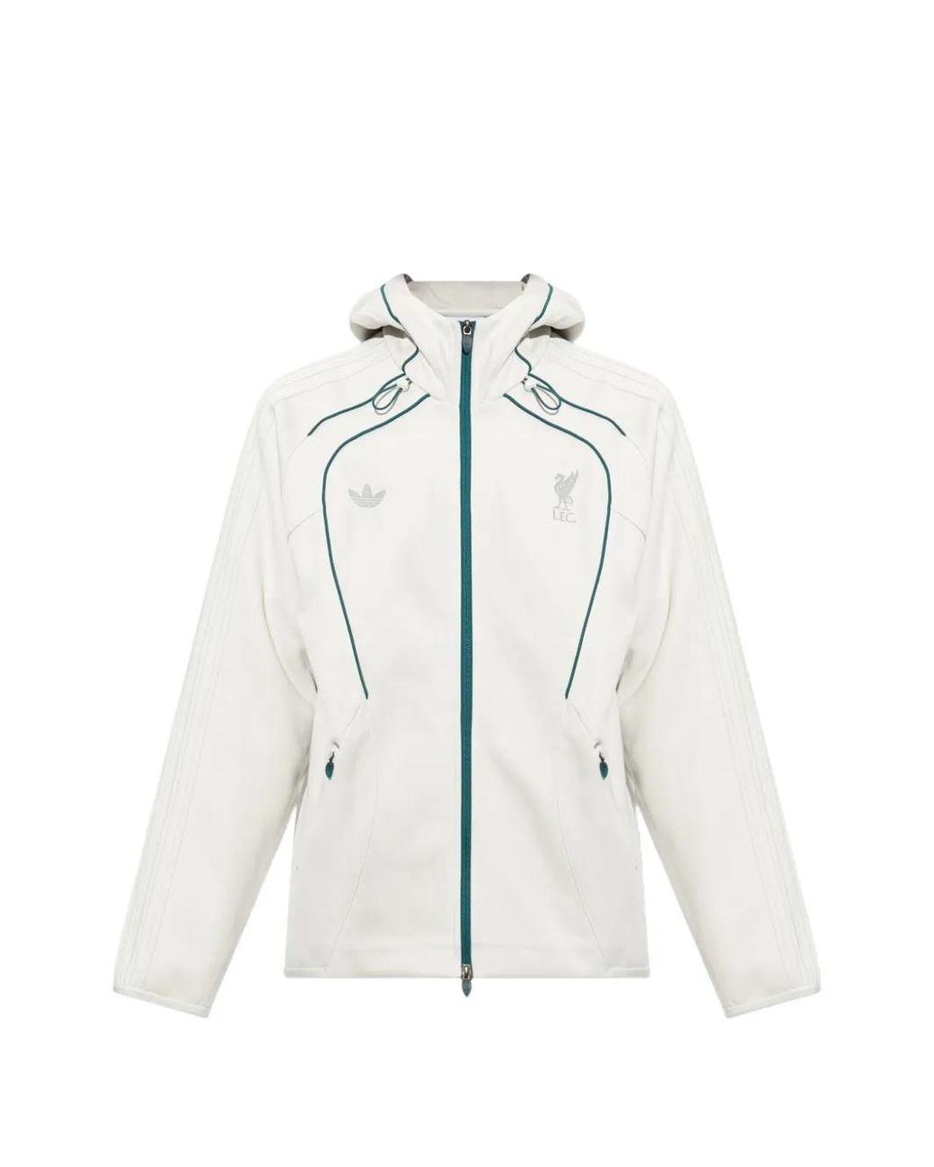 Adidas White X Liverpool Fc Spacer Hoodie Teamgeist 26 À Fermeture Zippée for men