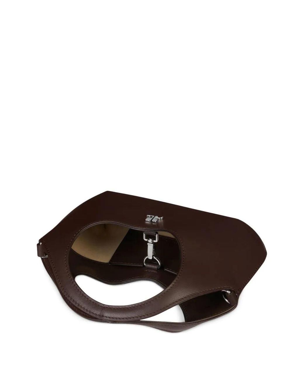 Courreges Brown Mini Holy Leather Tote Bag