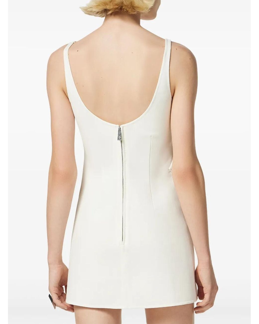 Versace White Mini Dress With Pockets