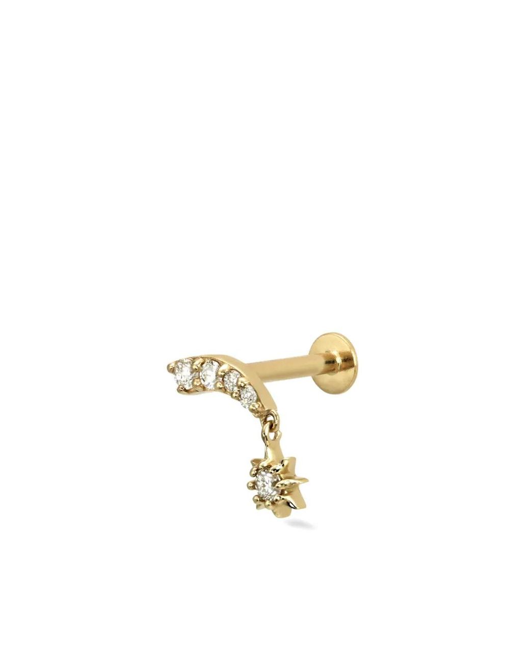 Lark & Berry Metallic 14Kt Starburst Diamond Stud Earring