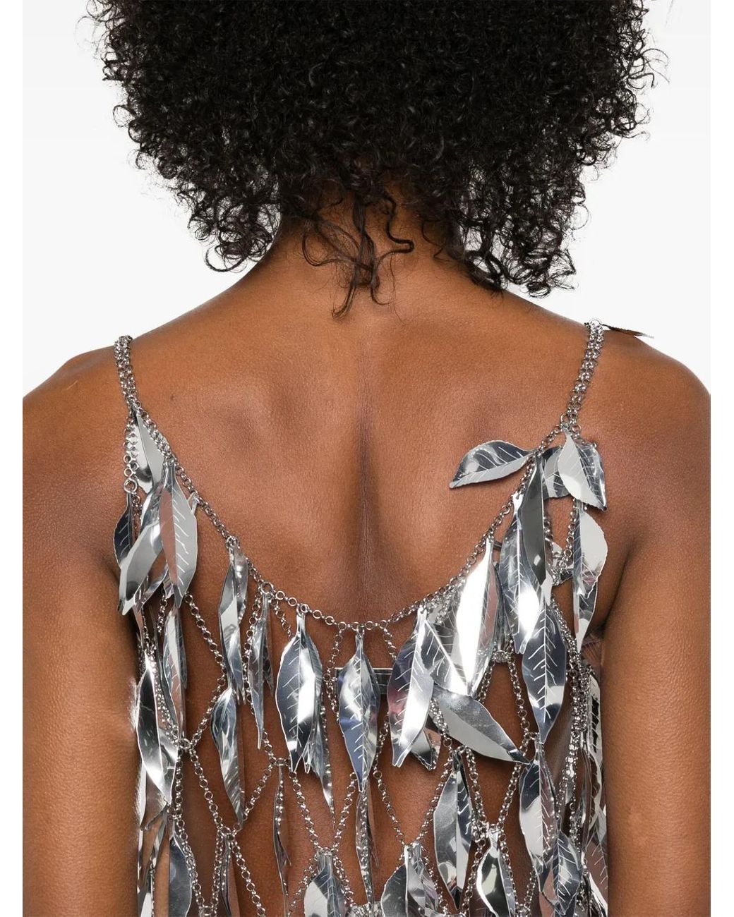 Rabanne White Chainmail Scoop-Neck Top