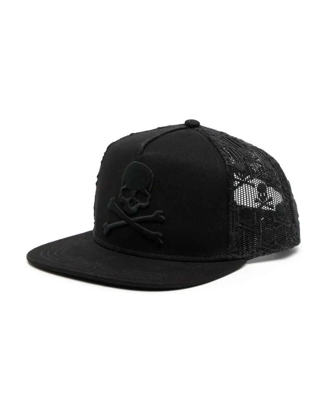 Philipp Plein Black Skull And Bones Baseballkappe