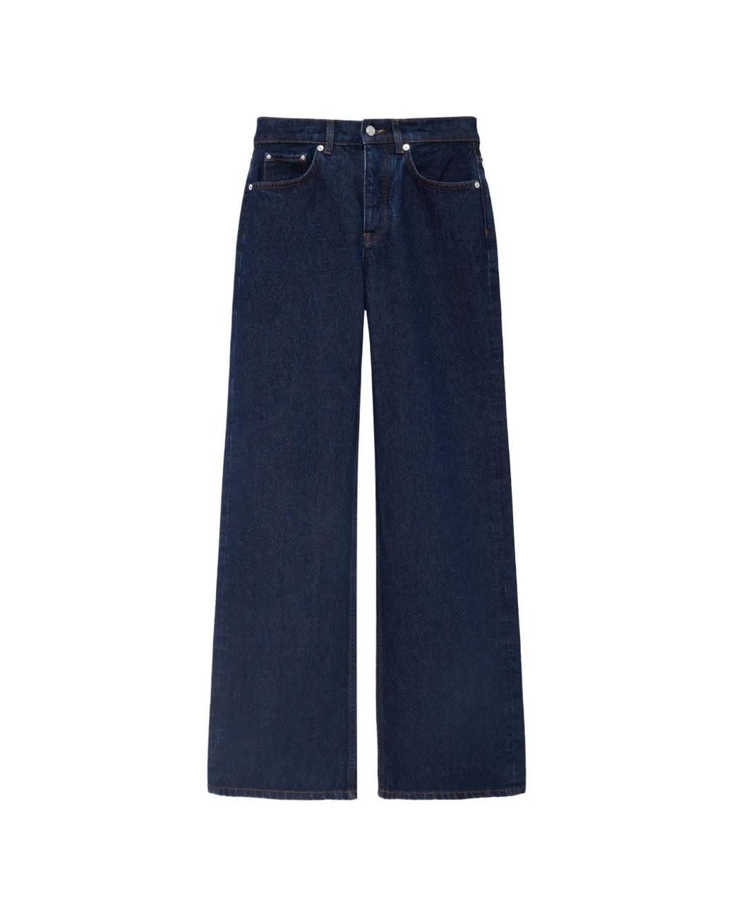 Anine Bing Blue Hugh Wide-Leg Jeans