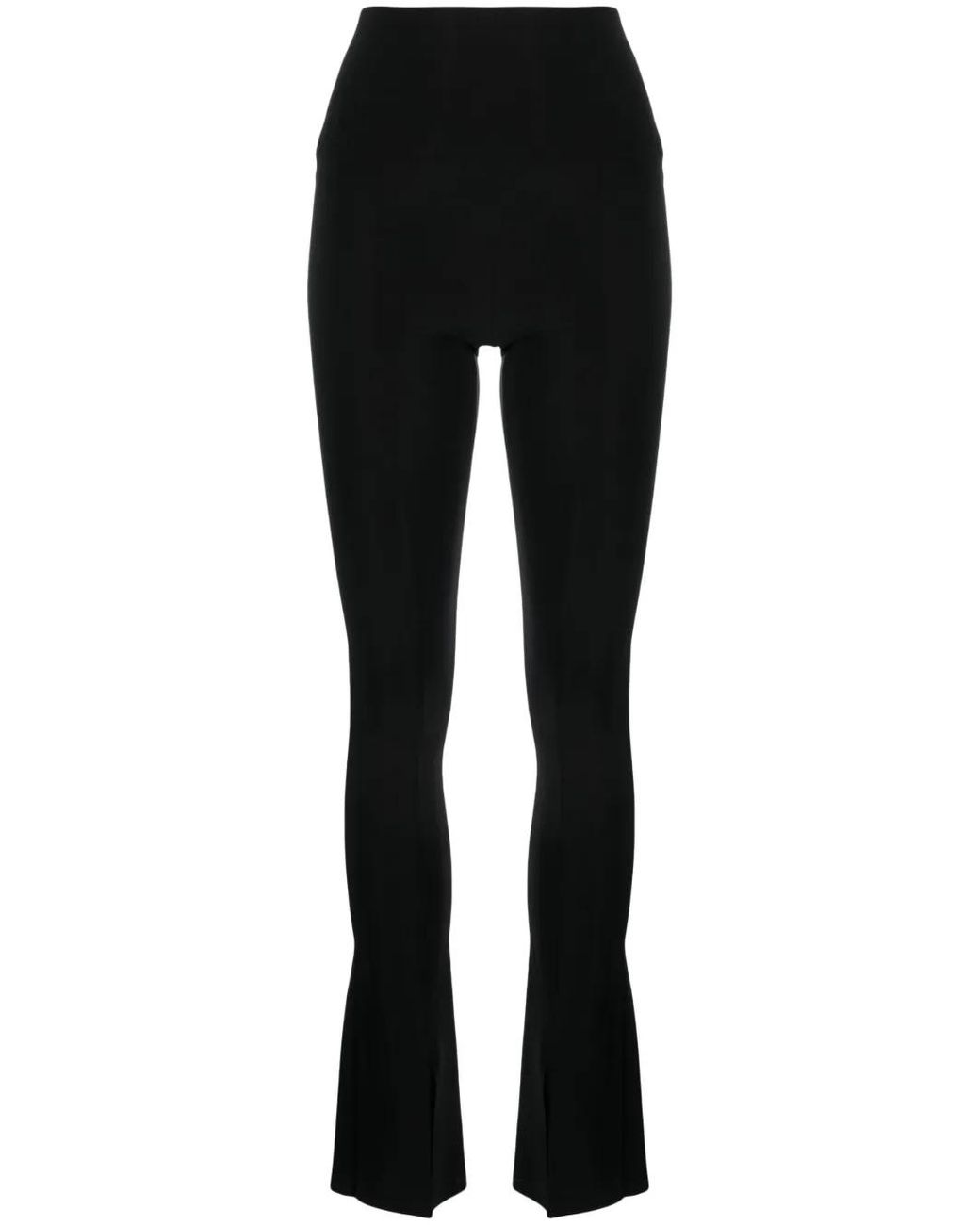 Norma Kamali Black Spat High-waisted Flared Leggings