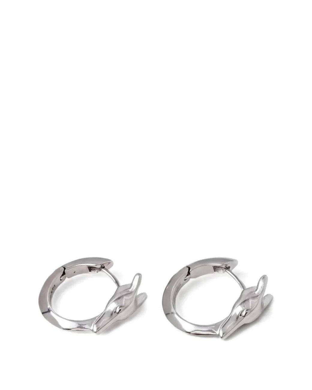Trussardi White Animal-Shape Earrings