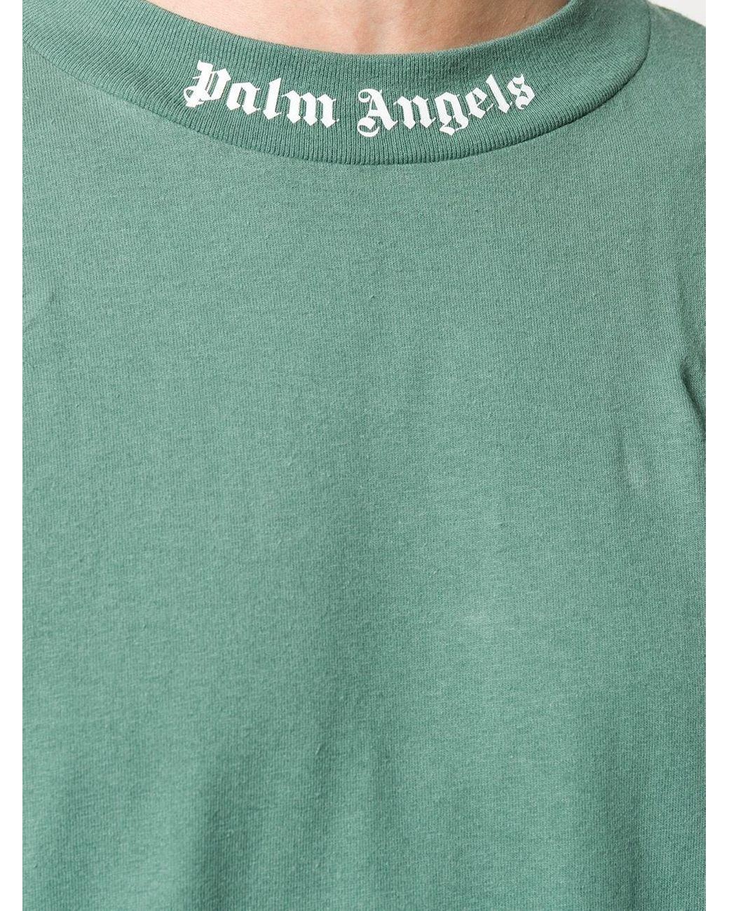 Palm Angels T-Shirt mit Logo-Kragen in Grün für Herren | Lyst AT