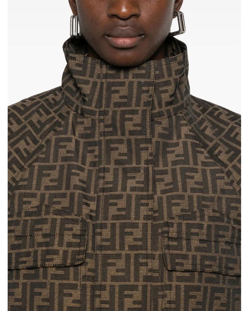 Fendi Brown Ff Canvas Jacket