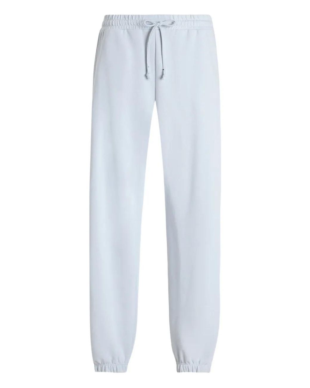 Dolce & Gabbana Blue Fleece Trousers With Embroidery