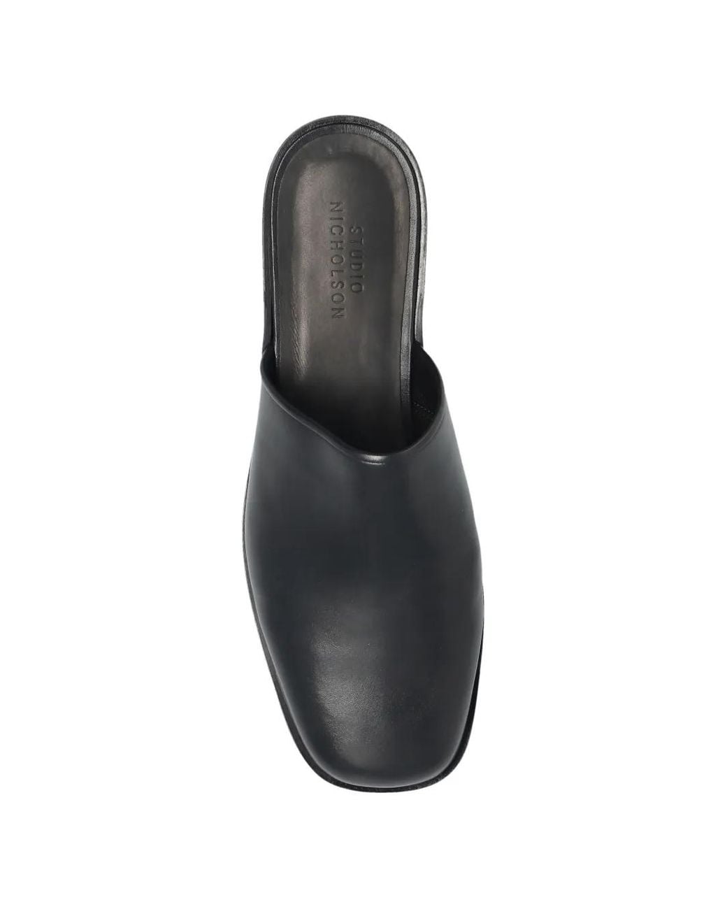 Studio Nicholson Black Square-Toe Mules for men