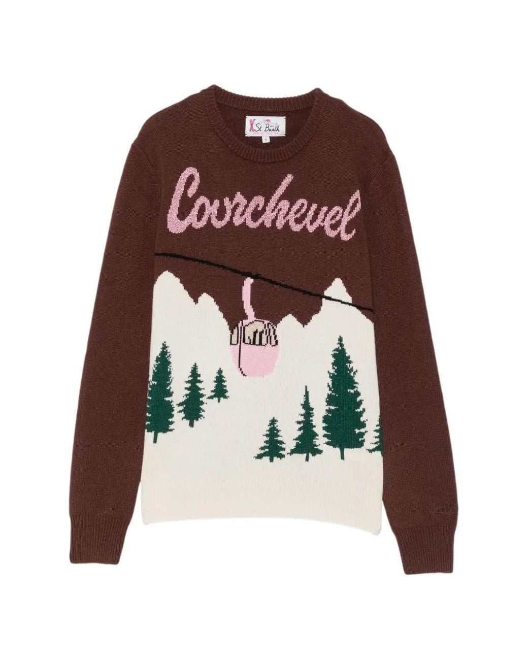 Mc2 Saint Barth Red New Queen Intarsia-Knit Sweater