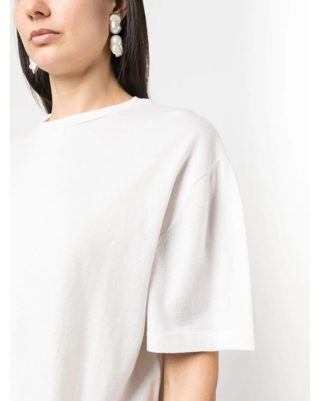 Extreme Cashmere White Cotton-Cashmere T-Shirt