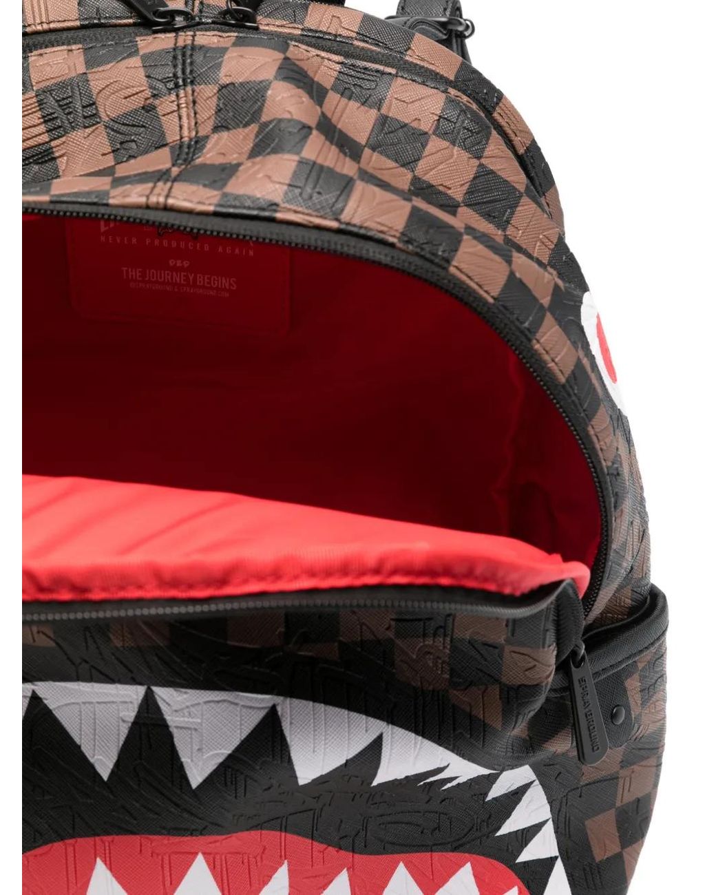 Sprayground Gray Zaino 'Check 2 Emboss Savage'