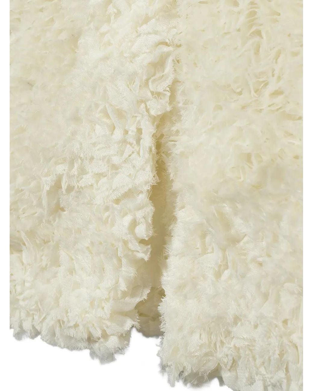 THE GARMENT White Hydra Ruffled Frayed Mini Skirt