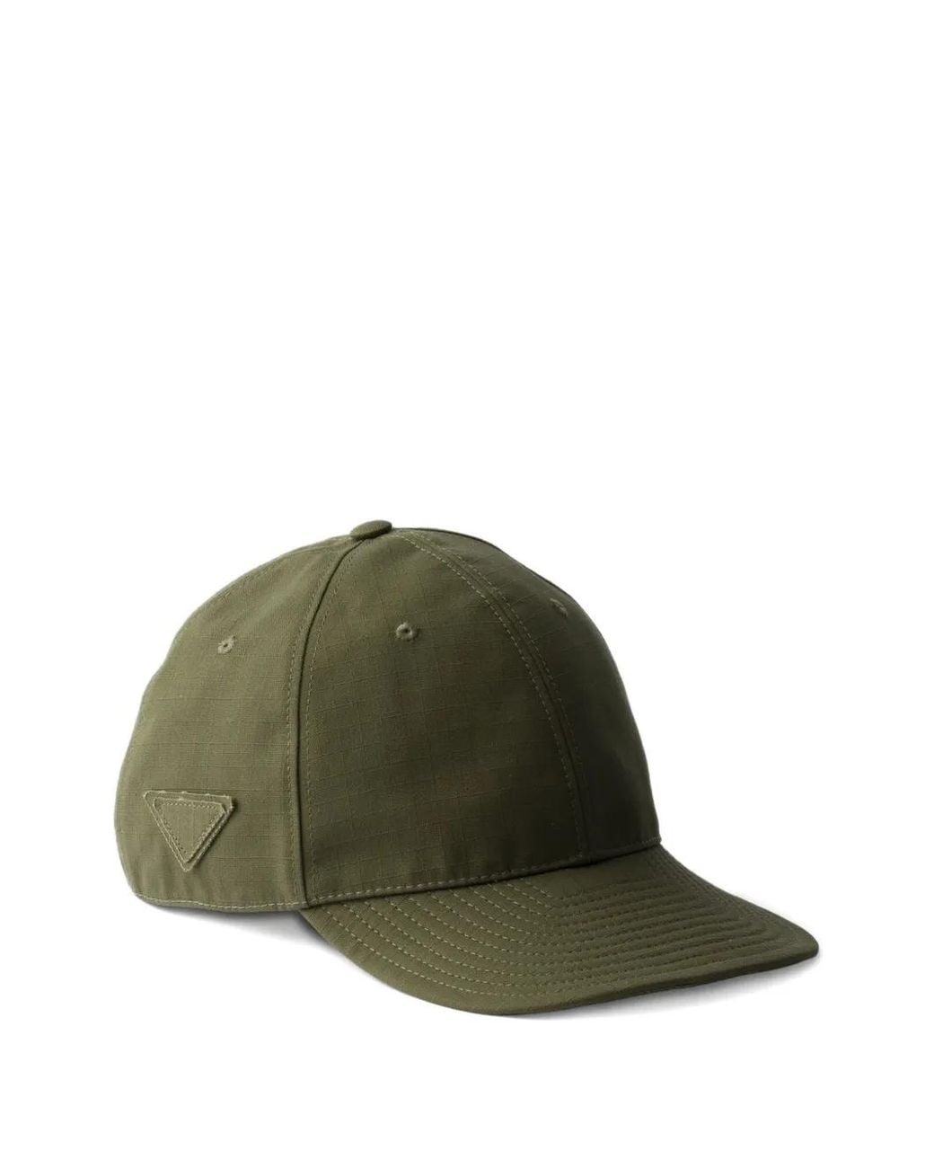 Prada Green Technical Fabric Triangle Baseball Cap for men