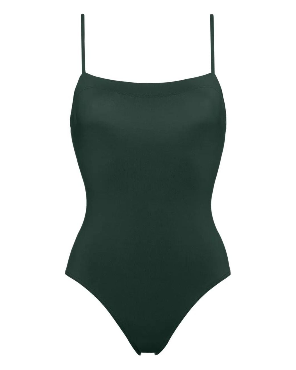 Eres Green Aquarelle Square-Neck Swimsuit