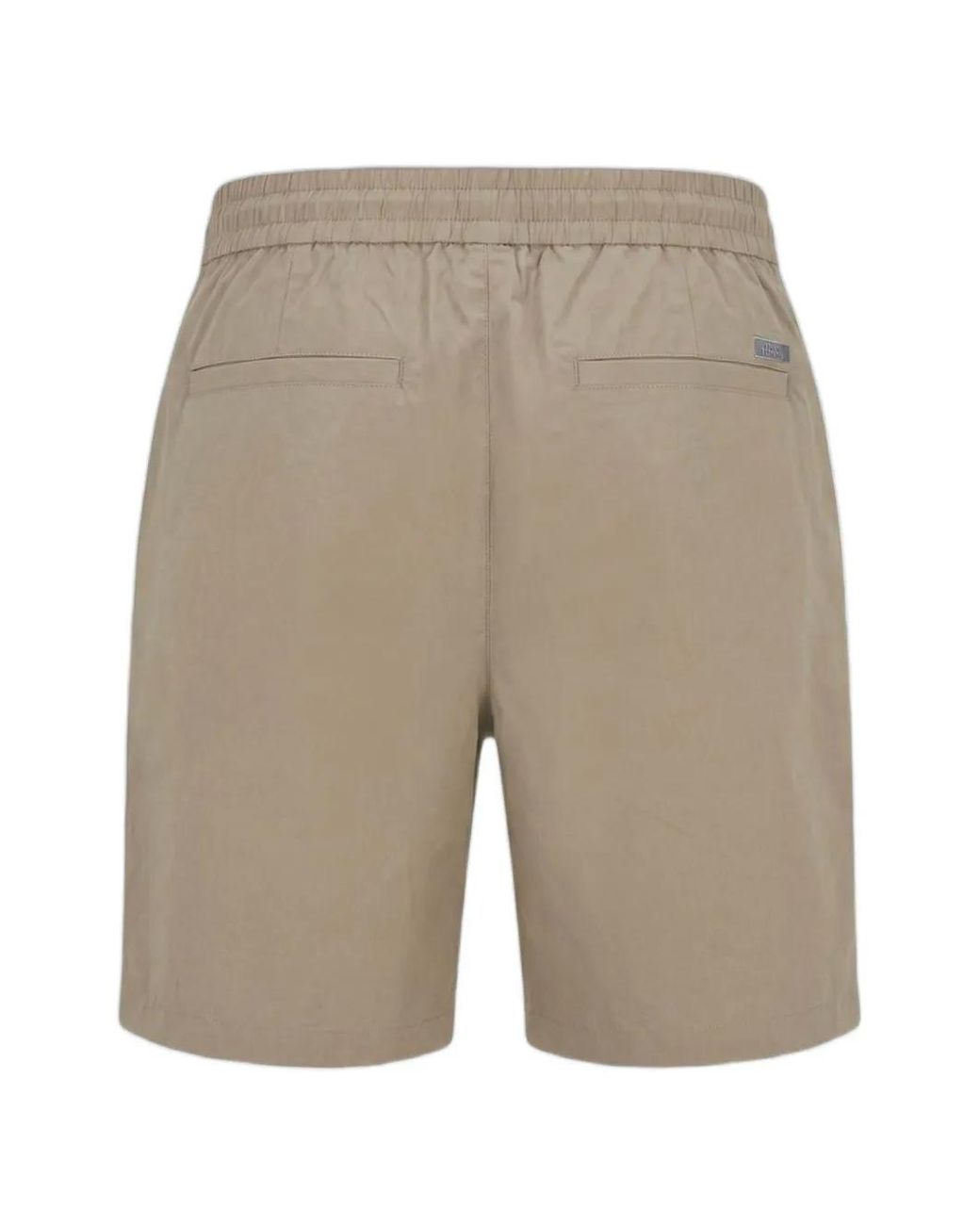 Emporio Armani Natural Elasticated Logo-Plaque Shorts for men