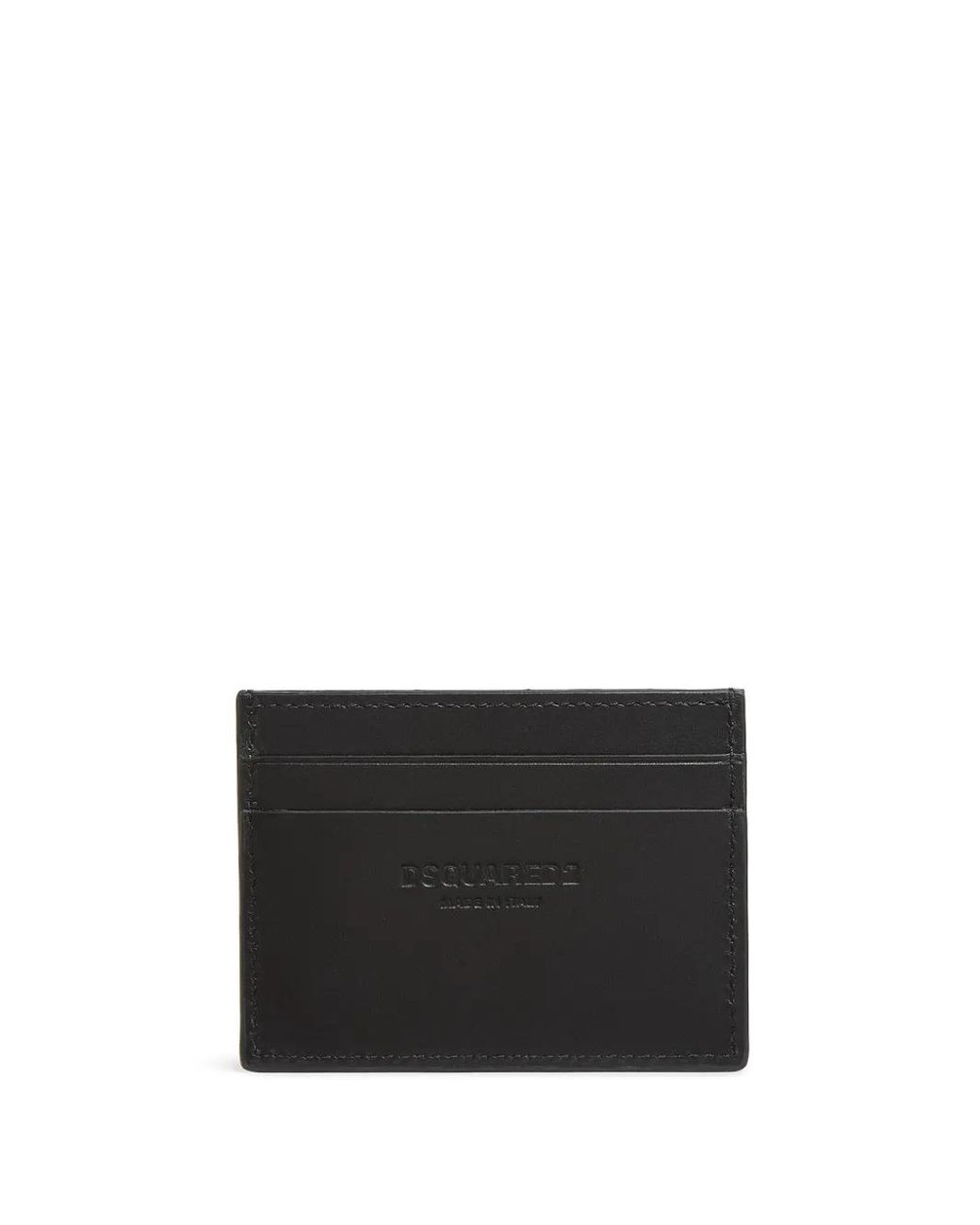 DSquared² Black Logo-Print Card Holder for men