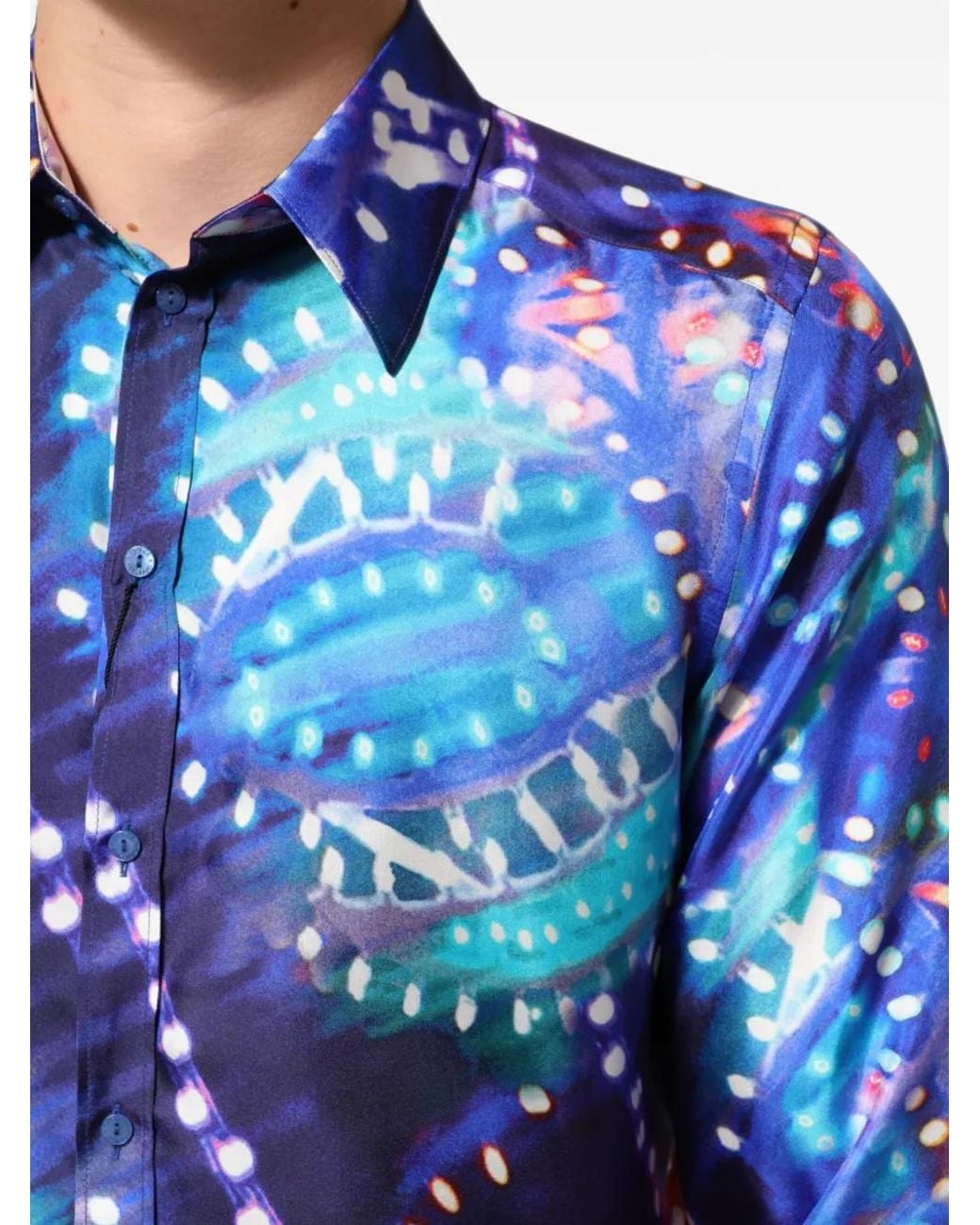 Dolce & Gabbana Blue Chemise Luminarie Martini for men
