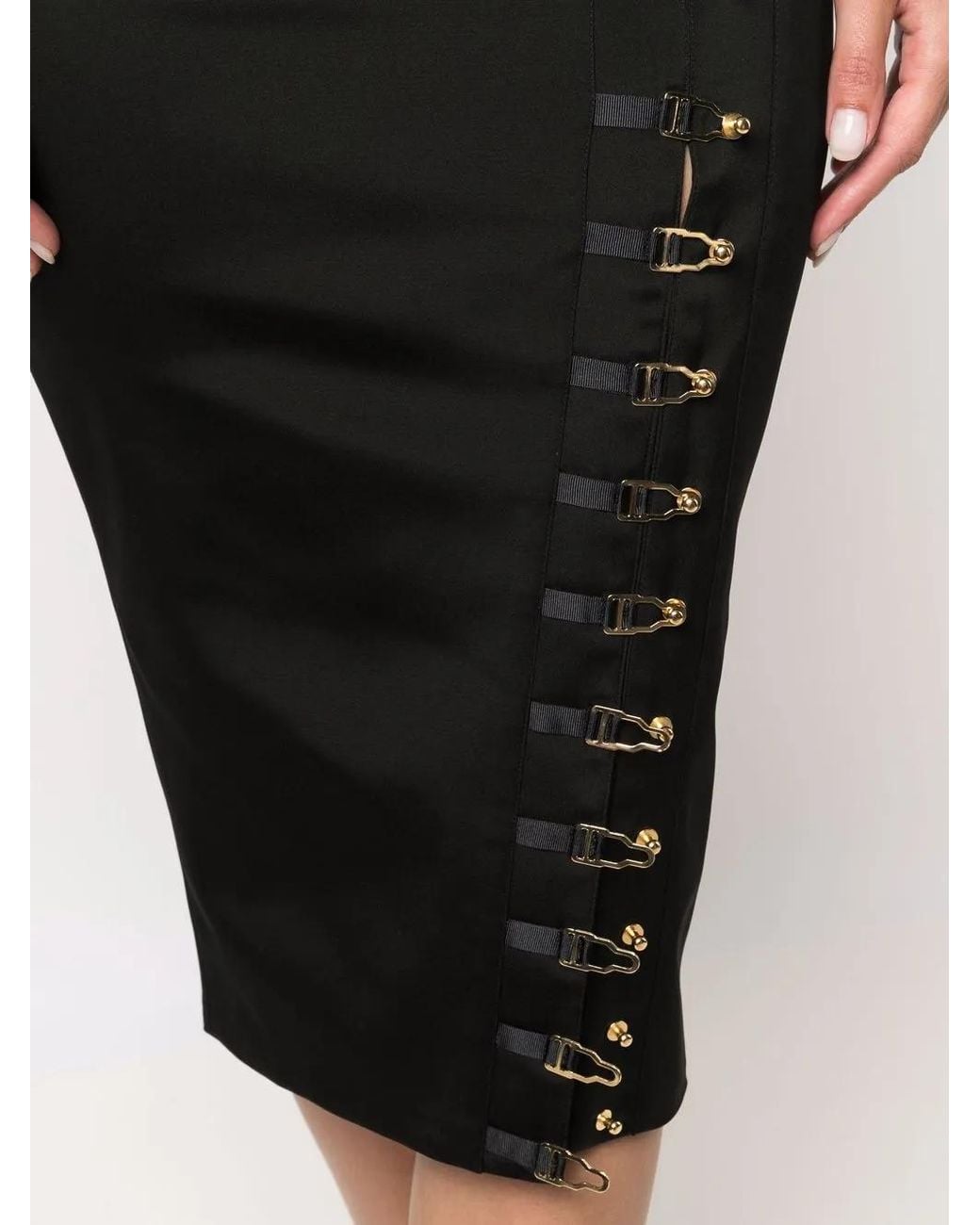 Murmur Black High-Waisted Pencil Skirt