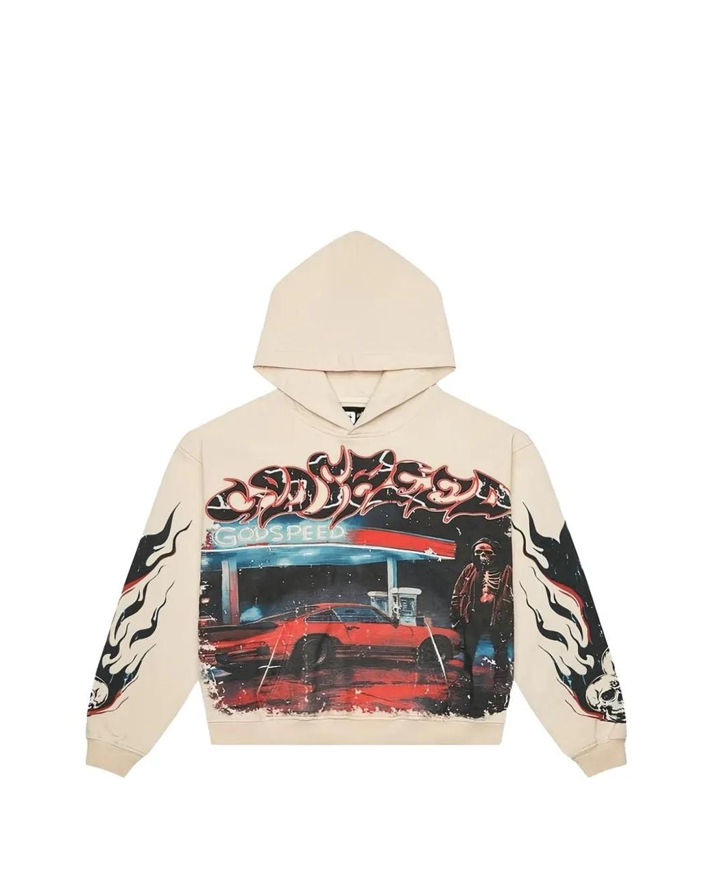 Godspeed White Pitstop Graphic-Print Hoodie for men