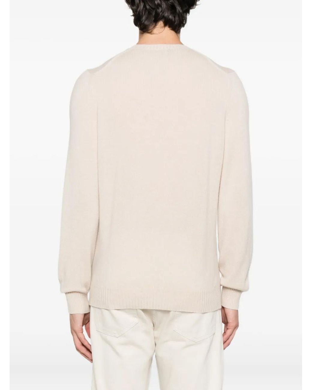 Fedeli Natural Cashmere Crew-Neck Sweater for men
