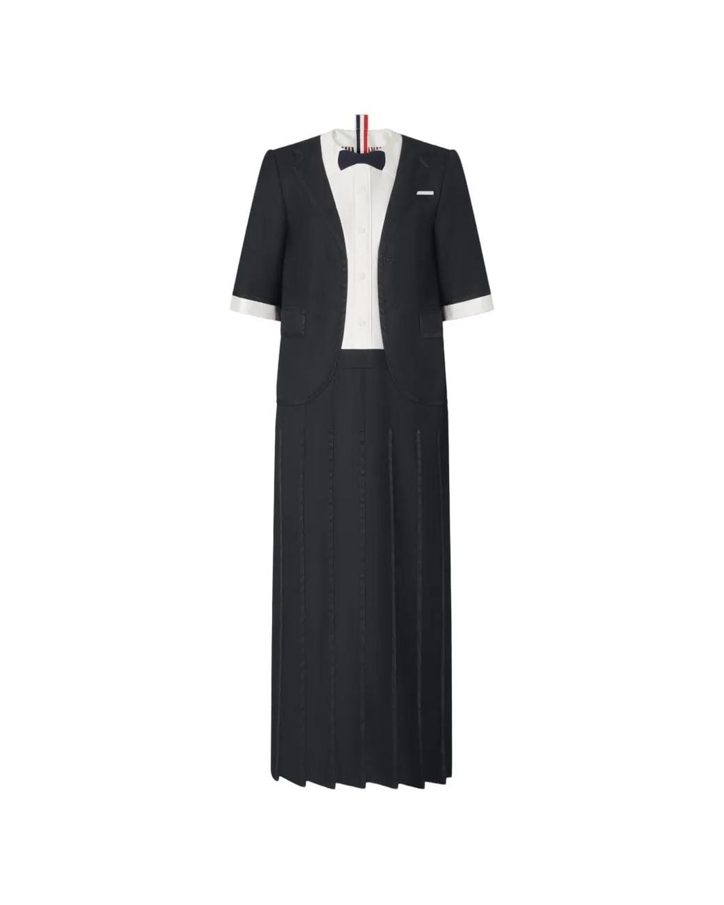 Thom Browne Black Super 120's Twill Trompe Dress