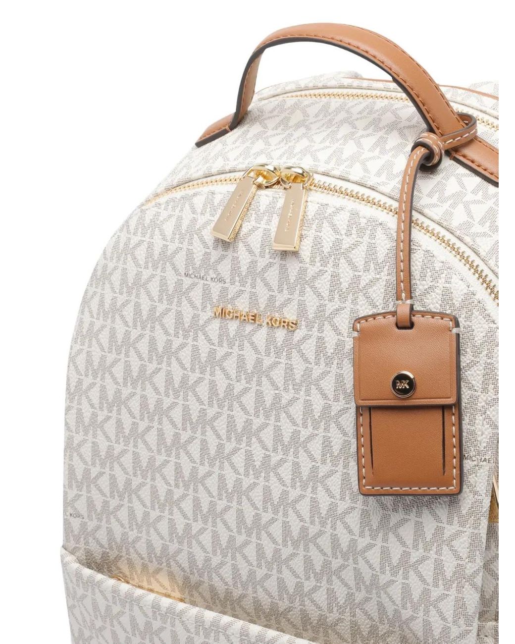 MICHAEL Michael Kors Gray Monogram-Pattern Backpack