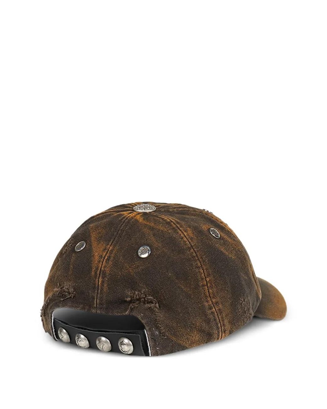 THUG CLUB Brown Washed Distressed Cap for men