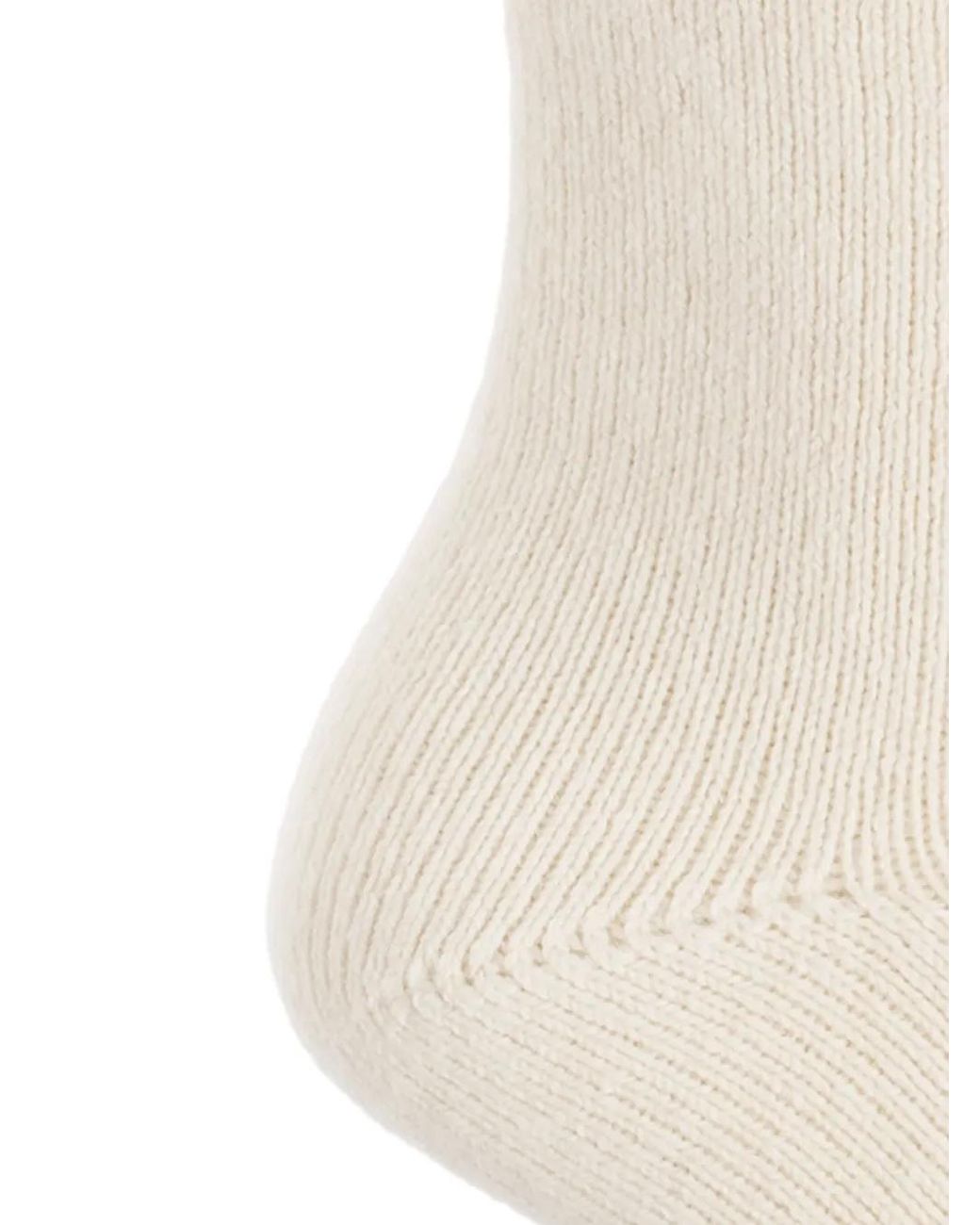 Ganni White Wool Mix Socks