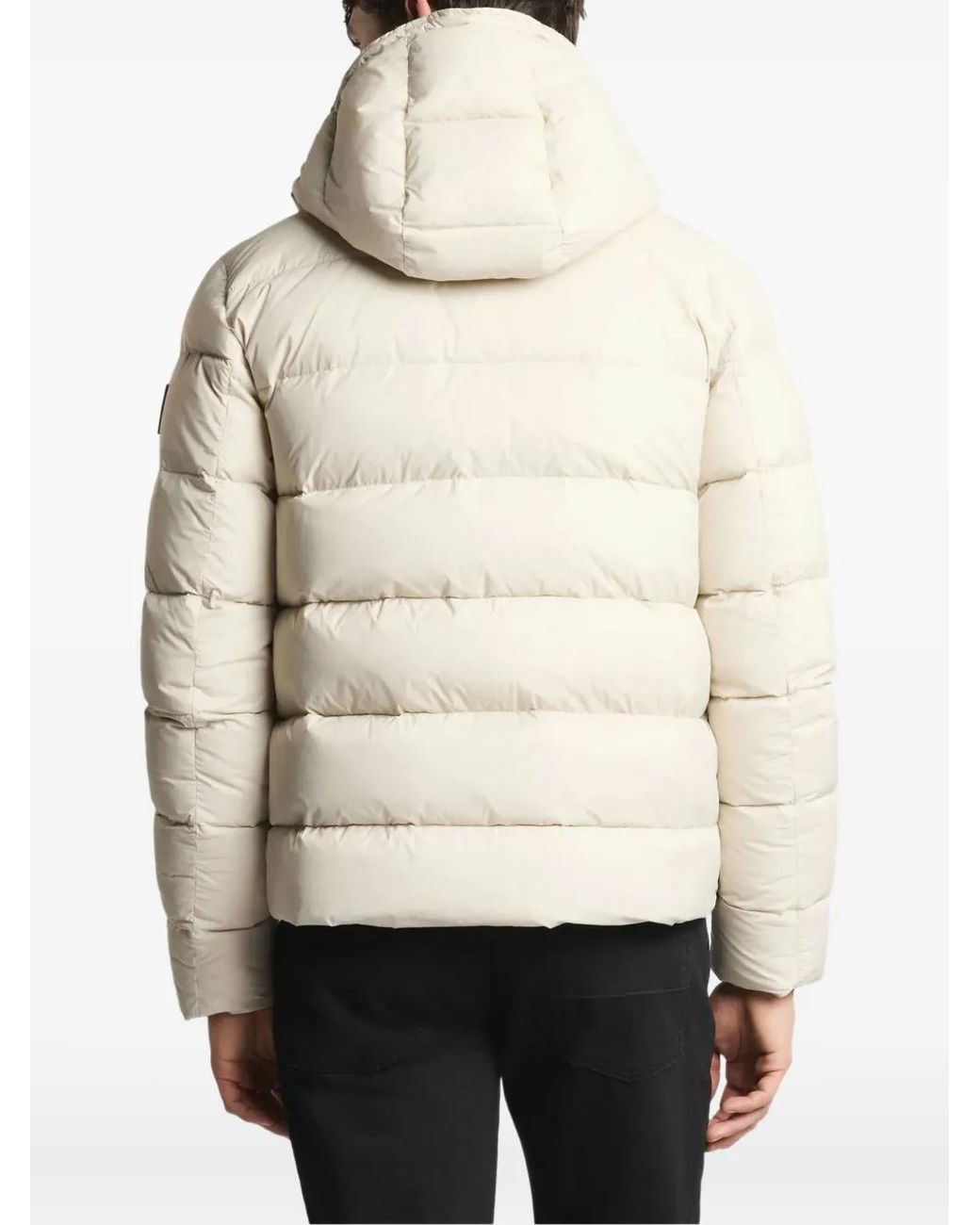 Fay Natural Quilted Hooded Jacket for men