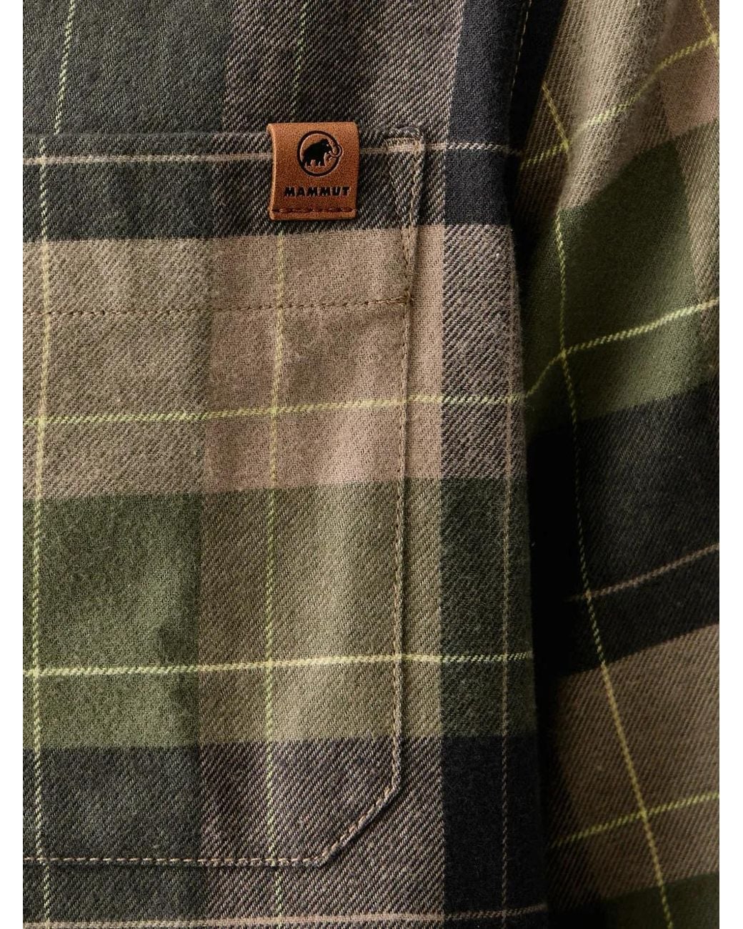 Mammut Green Trovat Check-Print Flannel Shirt for men