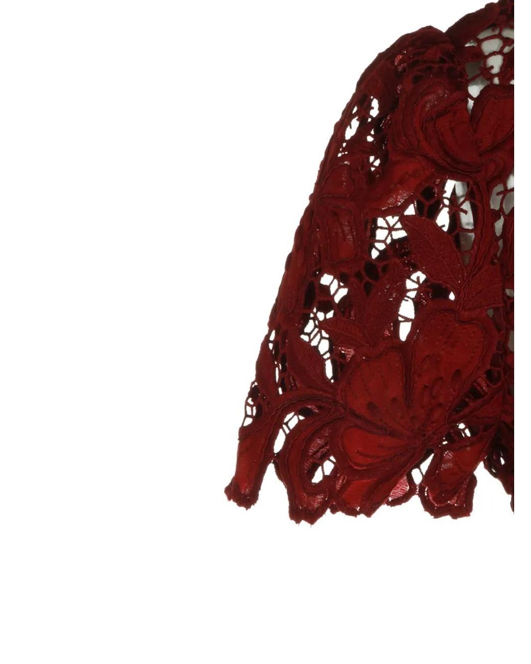 Self-Portrait Red Lace Mini Dress