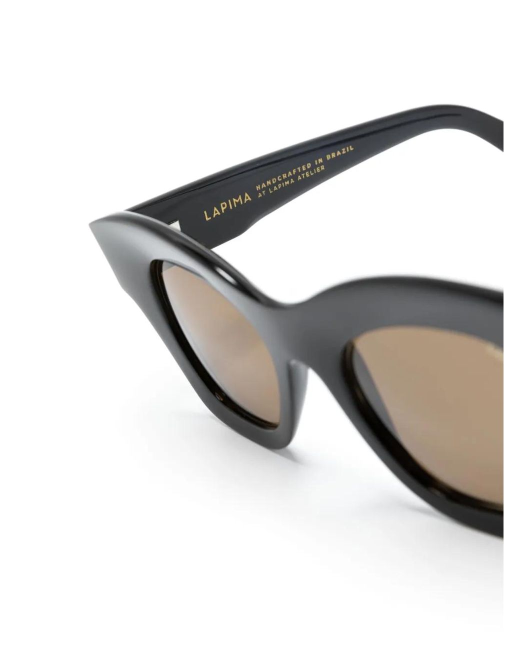 Lapima Natural Tessa Oval-Frame Sunglasses
