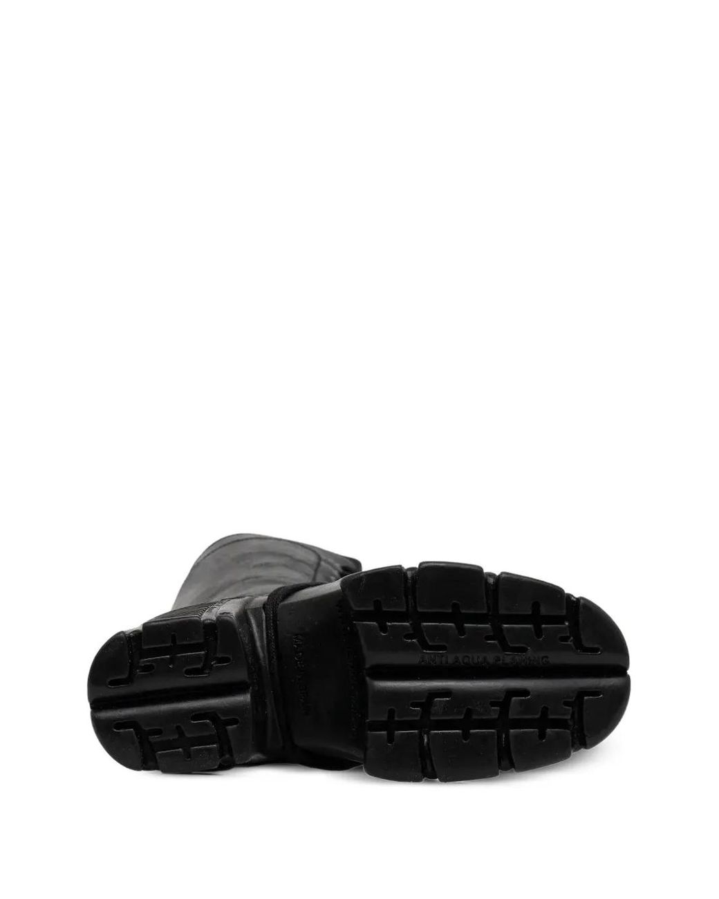 New Rock Black 120Mm Lace-Up Platform Boots