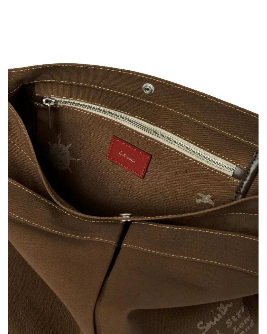 Paul Smith Brown Lettering Messenger Bag for men