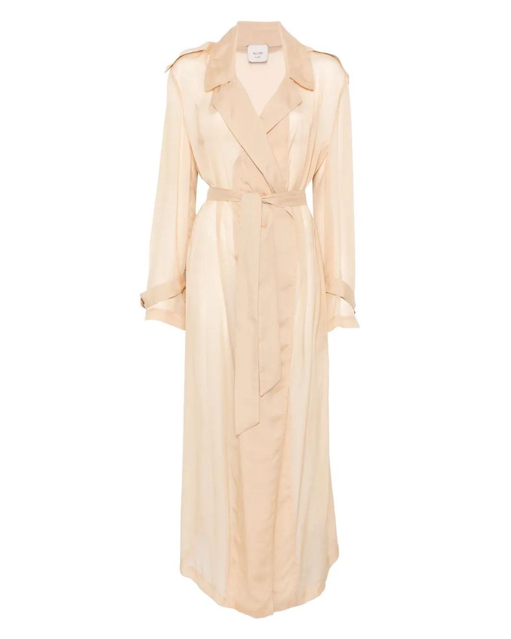 Alysi Spolverino Chiffon Trench Coat in Natural Lyst UK