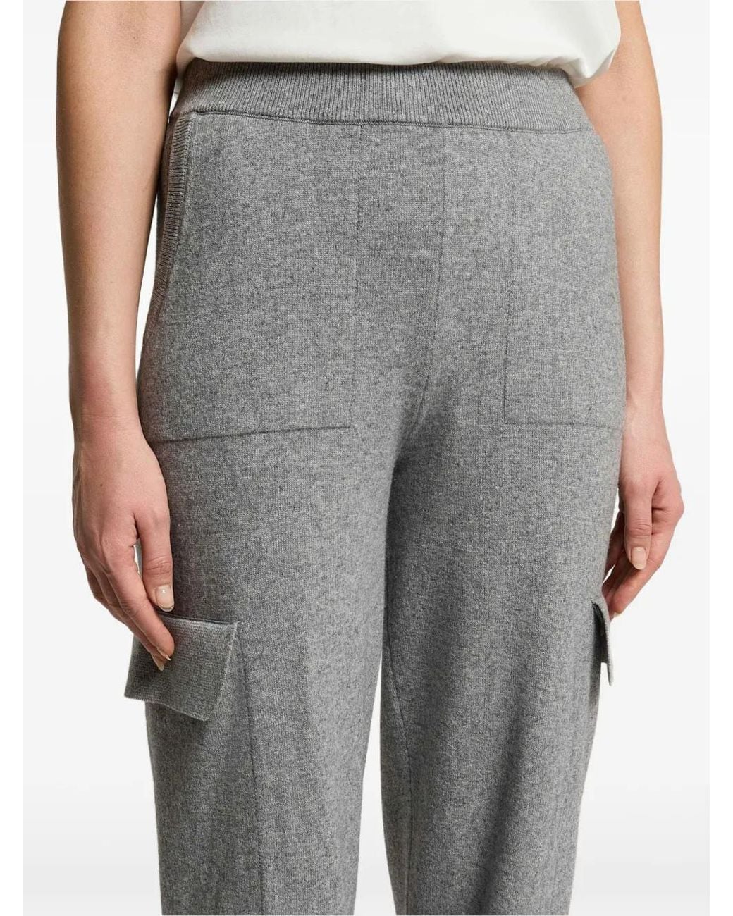 Peserico Gray Knit Cargo Pants