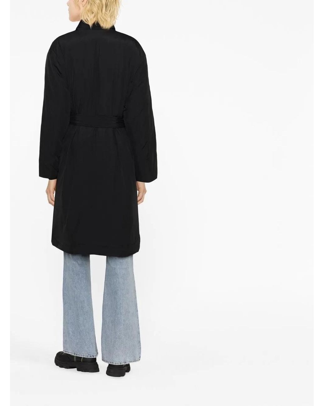 Calvin Klein Black Padded Single-Breasted Coat