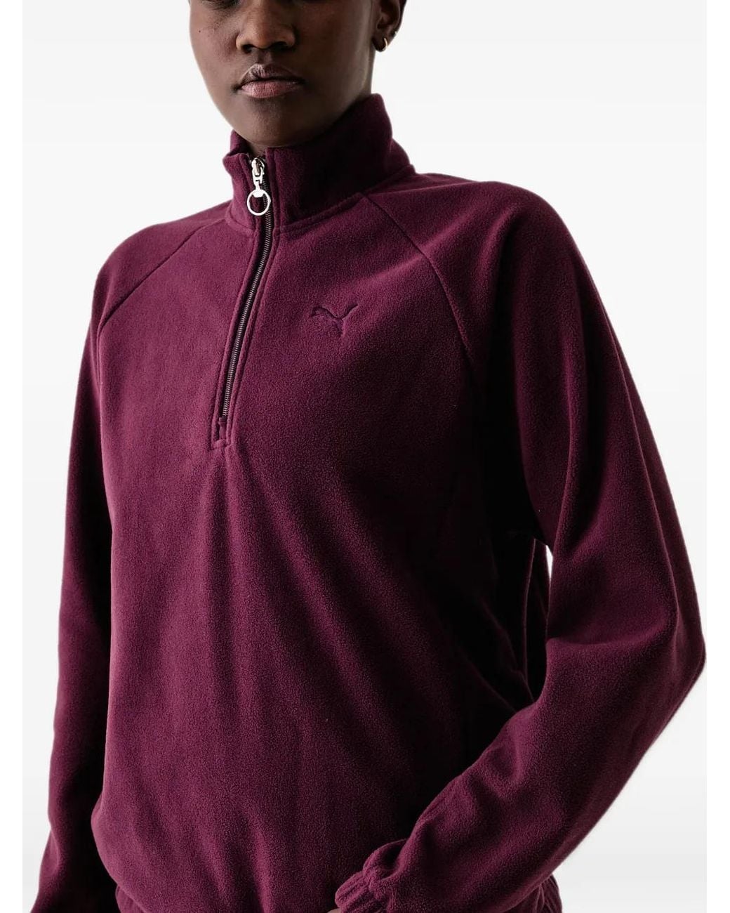 PUMA Purple Her Winterised Half-Zip Crew Sweatshirt
