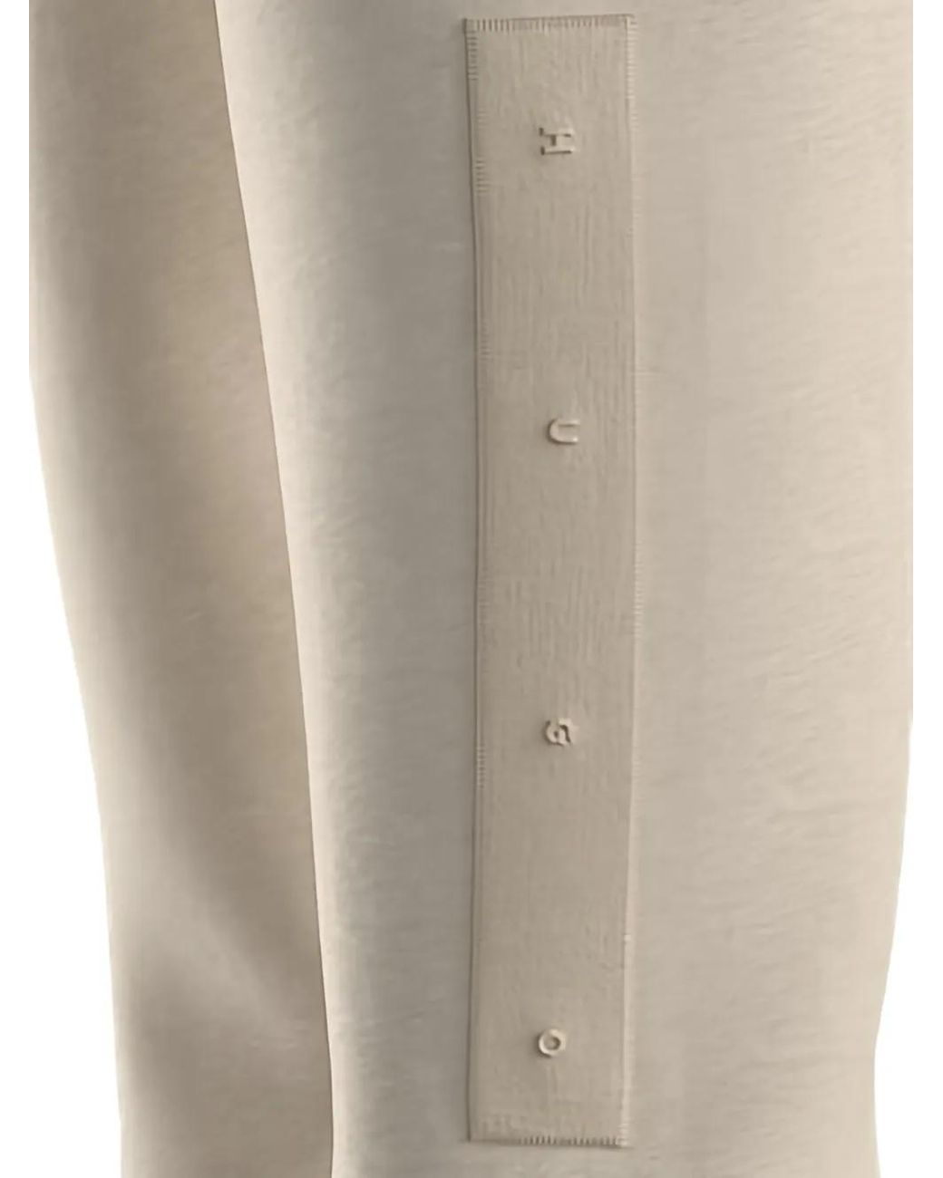 HUGO Natural Relaxed-Fit Cotton Trousers With Logo Trim for men