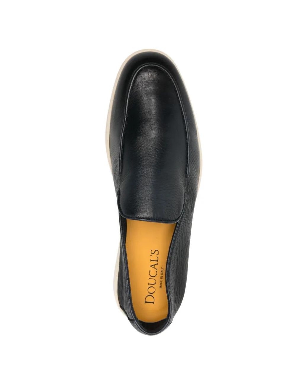 Doucal's Gray Leather Loafers for men
