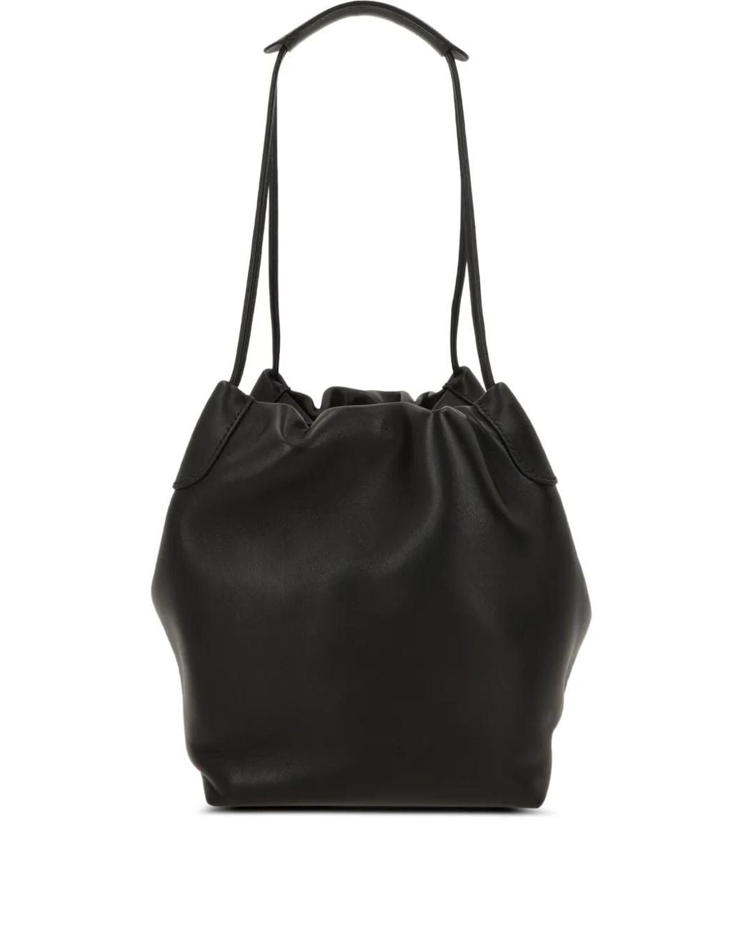 Loro Piana Black Gathered Shoulder Bag