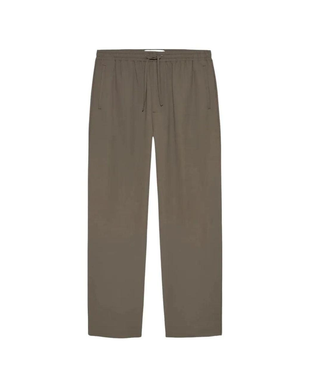 New Amsterdam Surf Association Gray Logo-Patch Drawstring Trousers for men