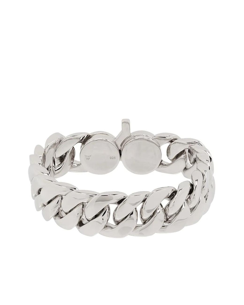 Tom Wood Metallic Slim Chunky Curb Link Bracelet for men
