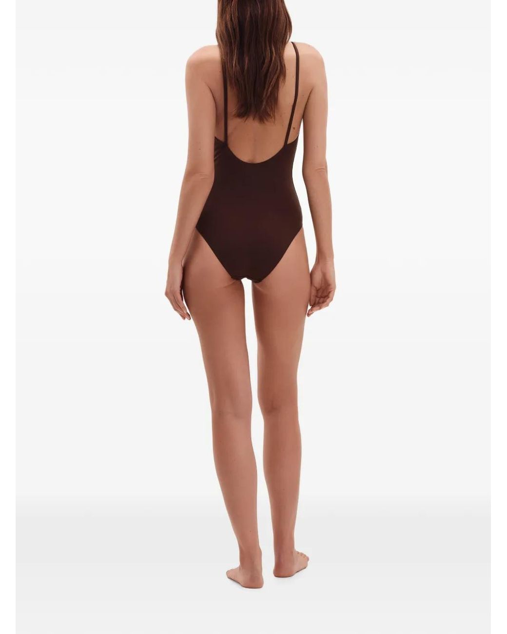 Eres Brown Galbe V-Neck Swimsuit
