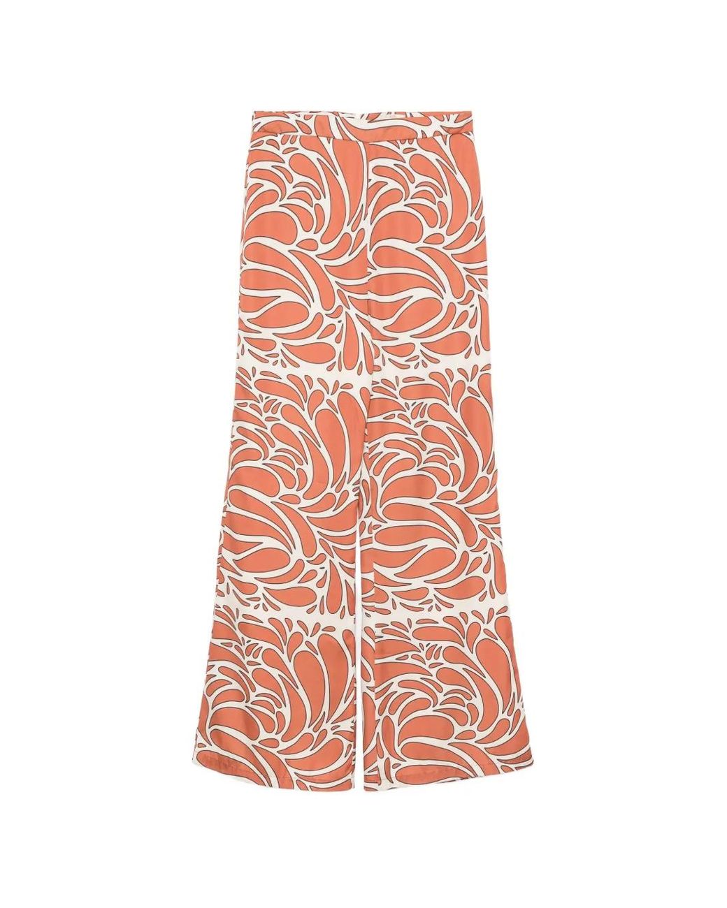 Twinset White Abstract-Print Pallazzo Pants