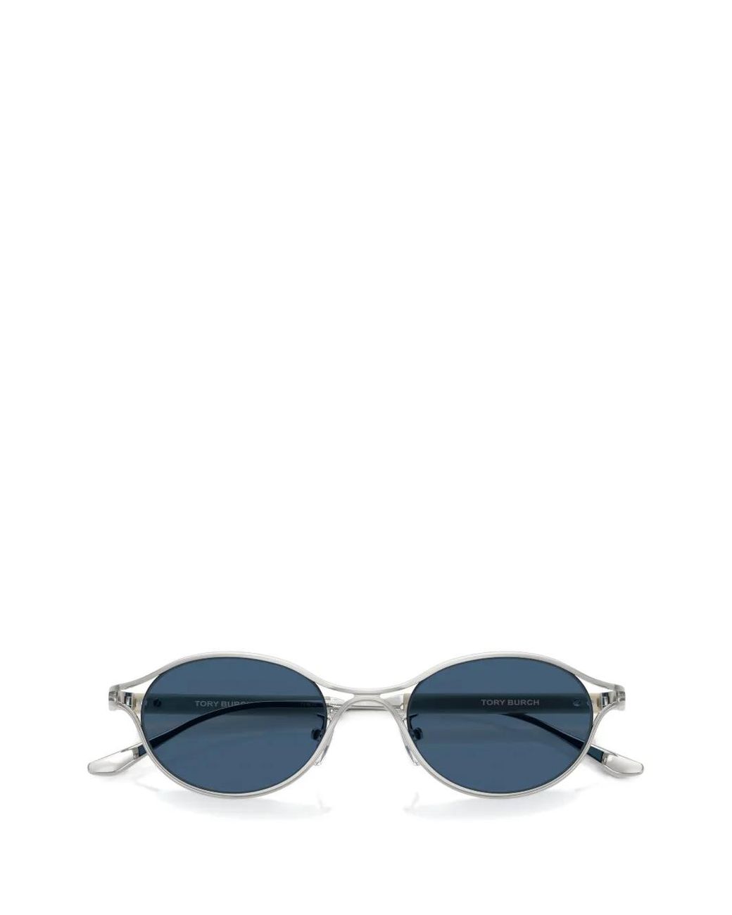 Tory Burch Blue Deco Oval-Frame Sunglasses