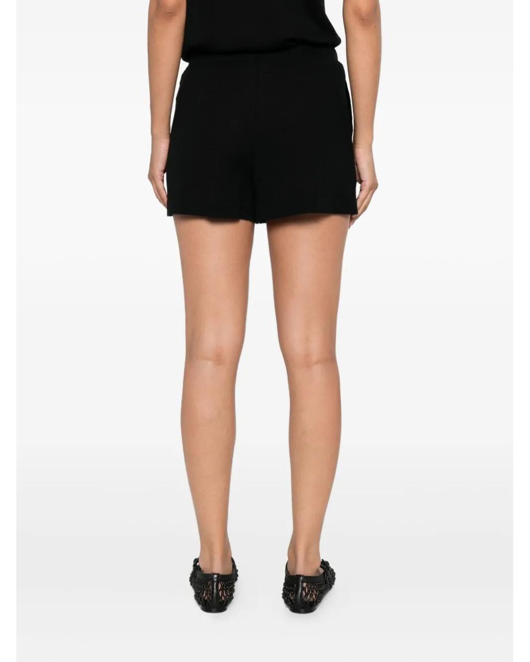 P.A.R.O.S.H. Black Drawstring-Waist Shorts
