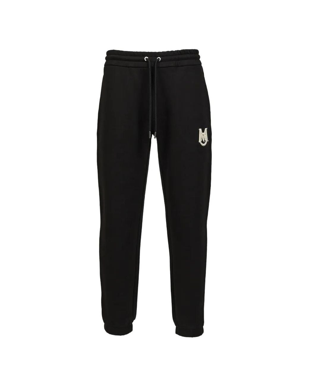 Moncler Black Logo-Embroidered Track Pants for men