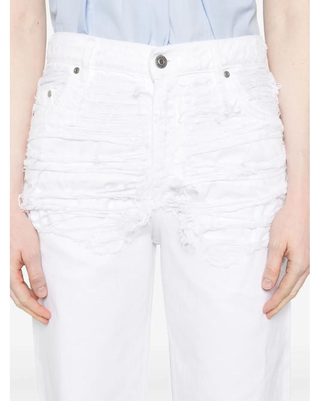 Vaqueros Rasgados Stella McCartney de color White